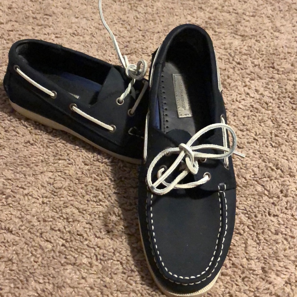 Joesph Abboud Mens 8.5 leather boat shoe